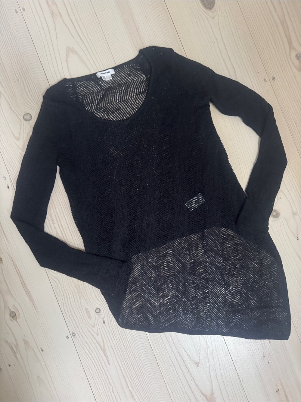 Helmut Lang Women’s Black Lightweight Knit Sweater Sz. S